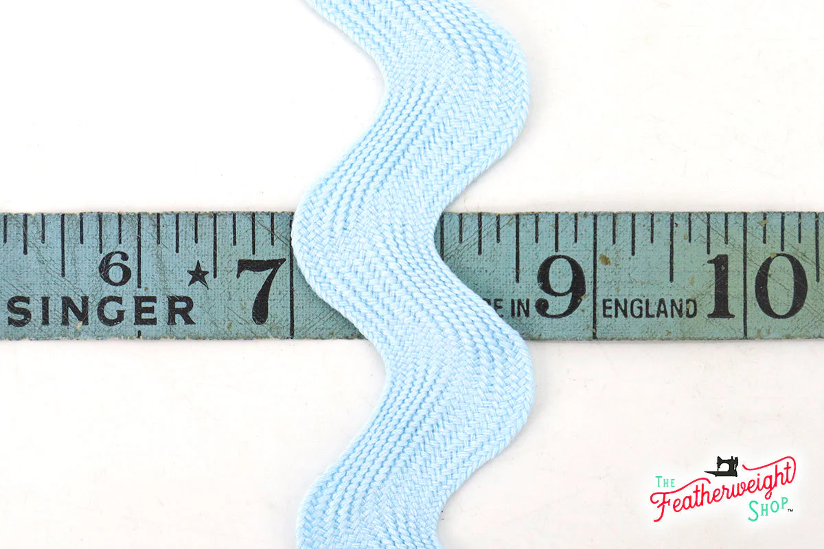 1 5/8" Inch JUMBO RIC RAC - LIGHT BLUE (by the yard) - Image 2