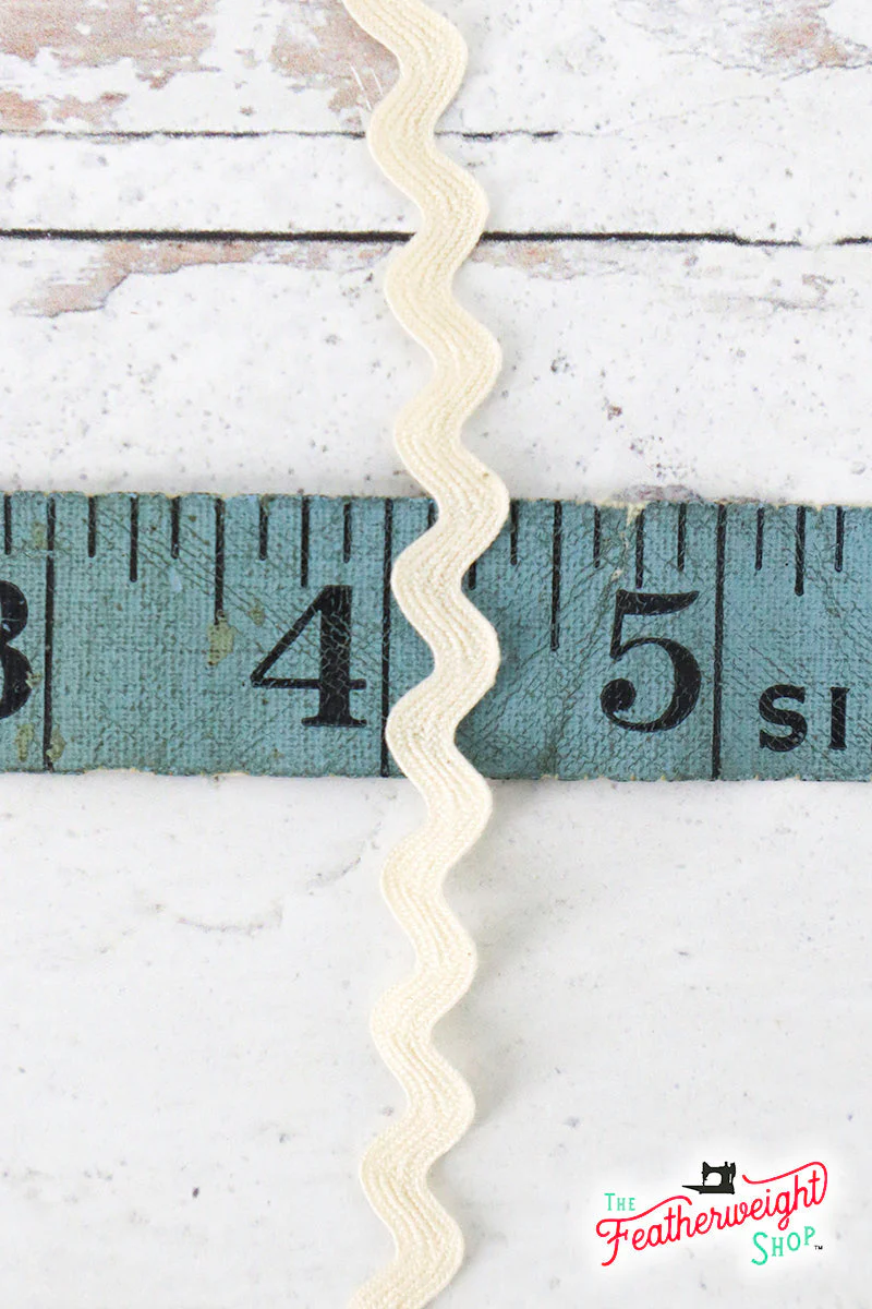 3/8" Inch IVORY Cotton RIC RAC from France (sold by the yard) - Image 2