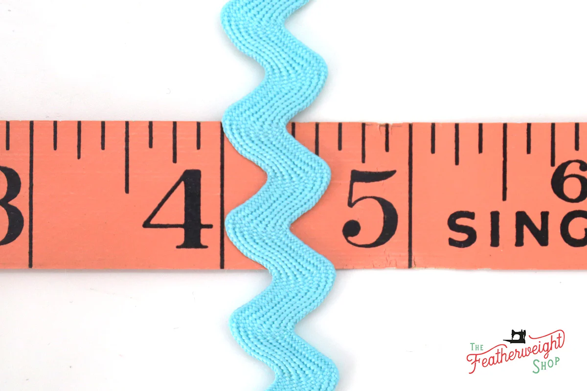 5/8" Inch RILEY AQUA VINTAGE TRIM Large RIC RAC by Lori Holt (by the yard) - Image 2
