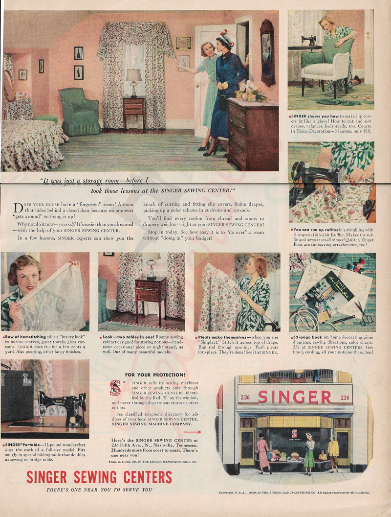 Advertisement, Rare Featuring the Singer Featherweight - (Vintage Original) - Image 17