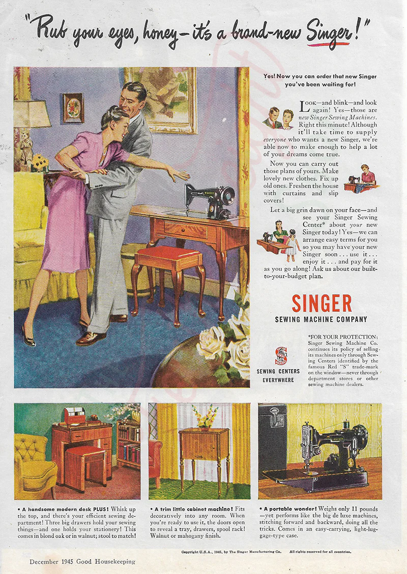 Advertisement, Rare Featuring the Singer Featherweight - (Vintage Original) - Image 18