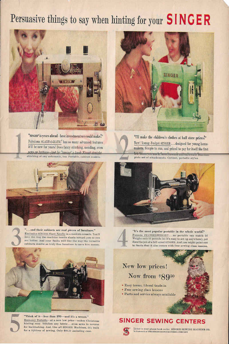 Advertisement, Rare Featuring the Singer Featherweight - (Vintage Original) - Image 23