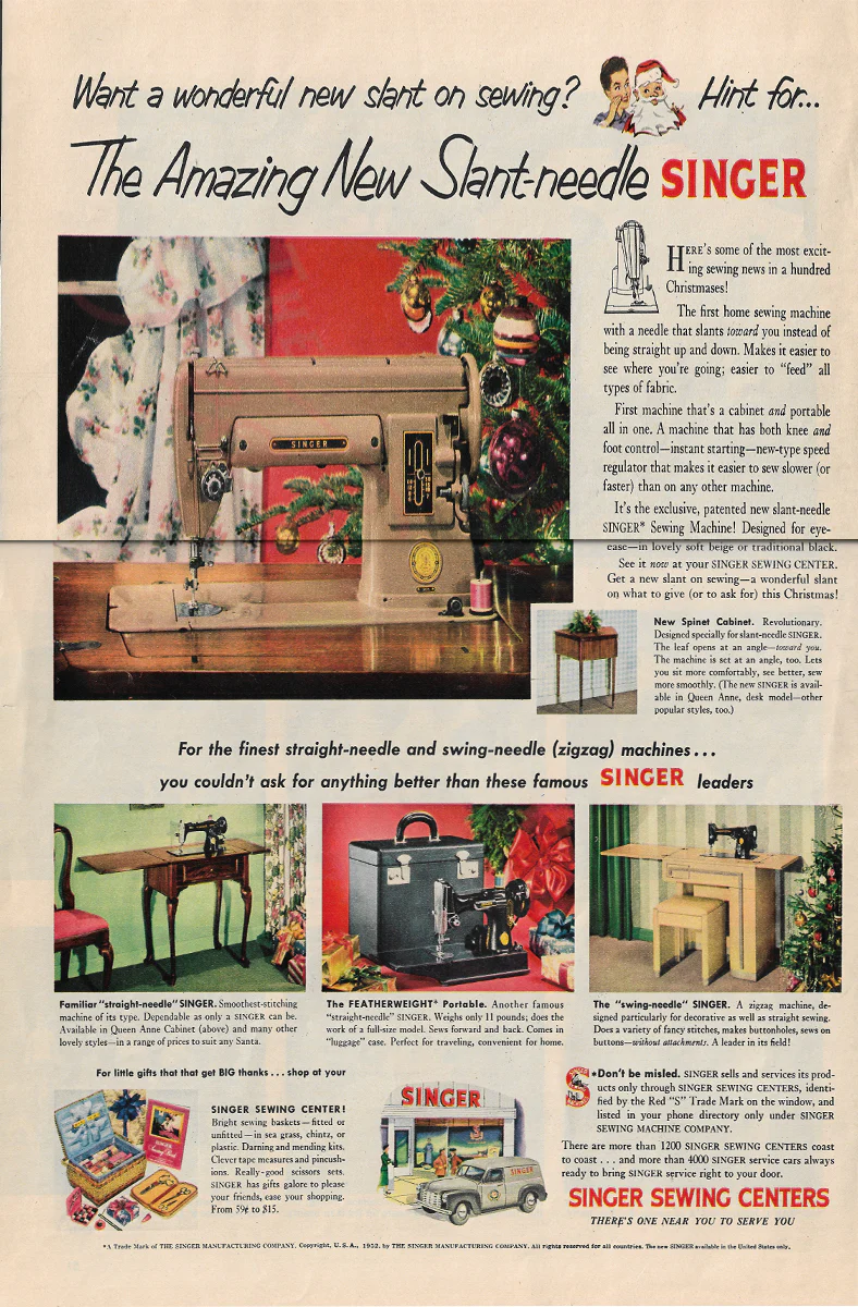 Advertisement, Rare Featuring the Singer Featherweight - (Vintage Original) - Image 7