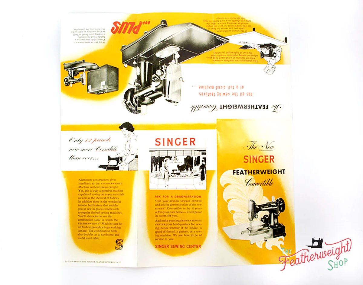 Advertisement Leaflets, Replica Featuring the Singer Featherweight - Image 14