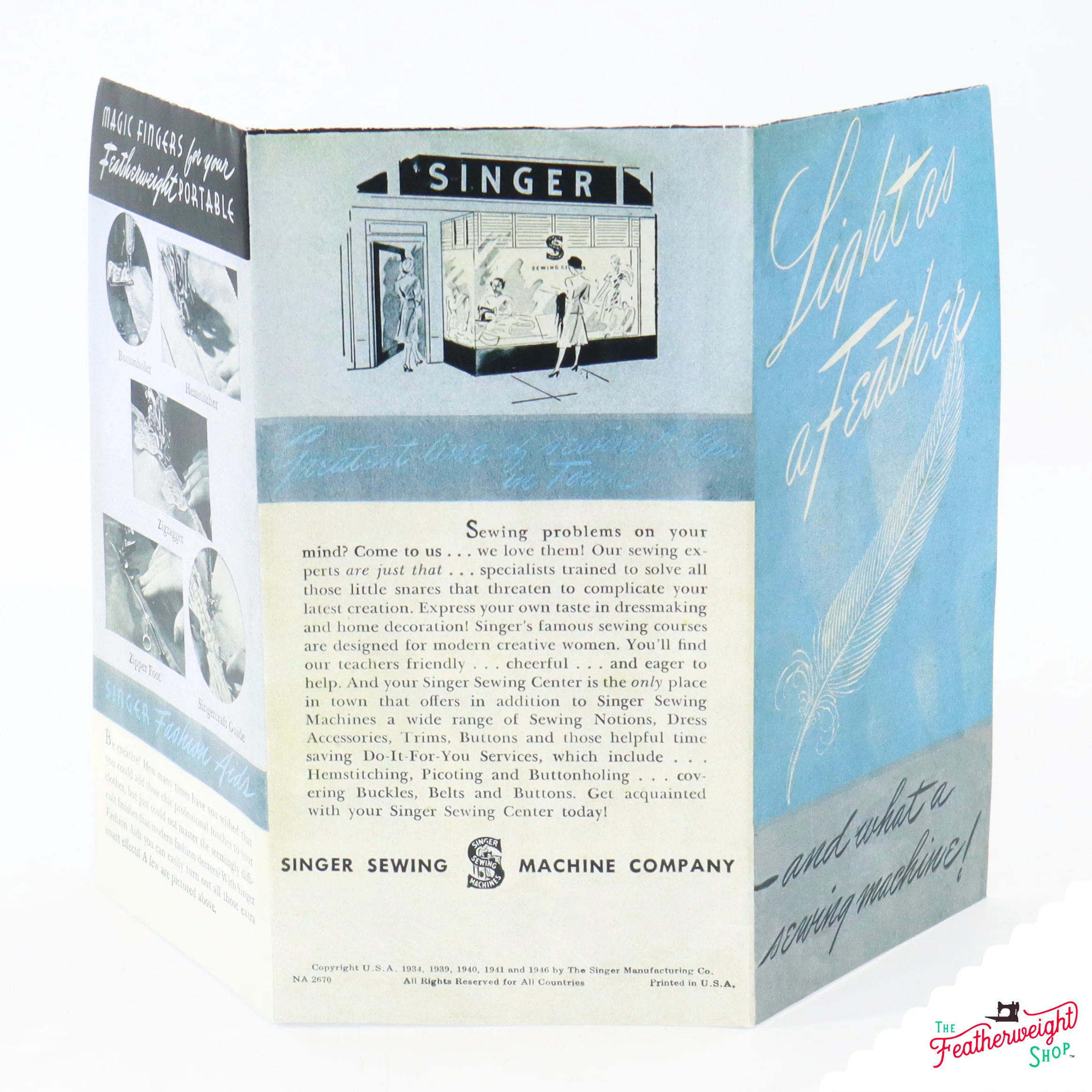 Advertisement Leaflets, Replica Featuring the Singer Featherweight - Image 4