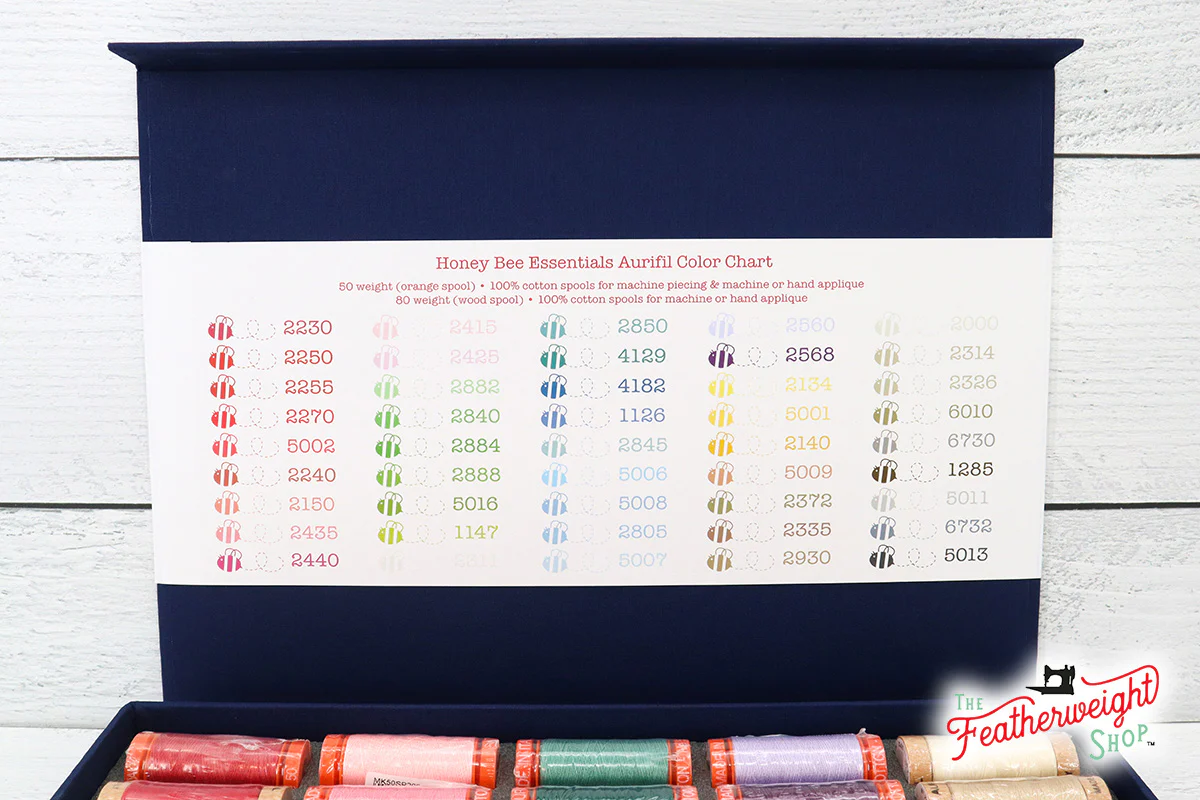 AURIFIL Thread Collection, HONEY BEE ESSENTIALS 45-Spools for Piecing & Applique by Lori Holt - Image 6