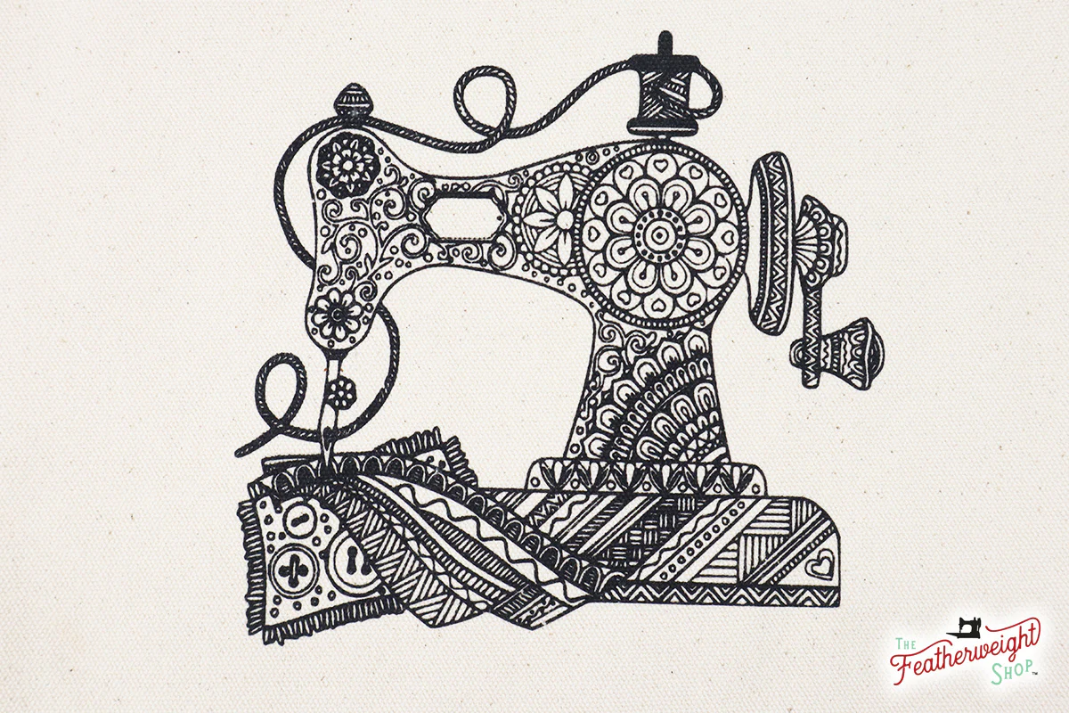 Bag, SEWING MACHINE MANDELA Canvas Zipper - Image 2