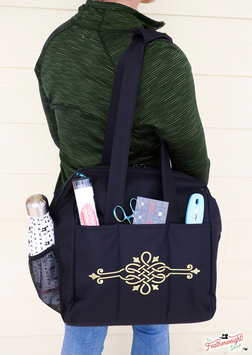BAG, Padded TRAVEL fits Singer Featherweight 221 & 222 - BLACK - Image 3