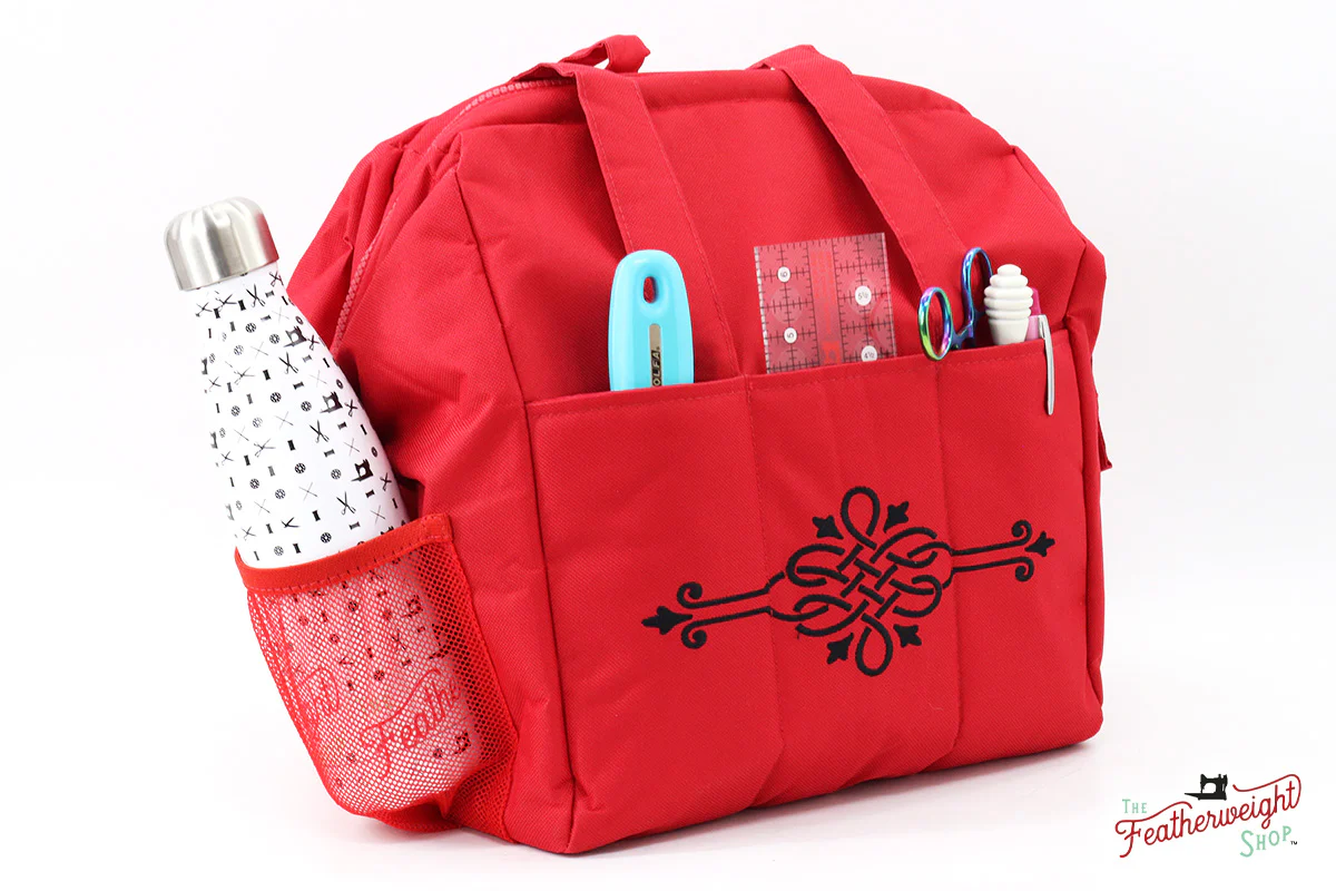 BAG, Padded TRAVEL fits Singer Featherweight 221 & 222 - RED - Image 6