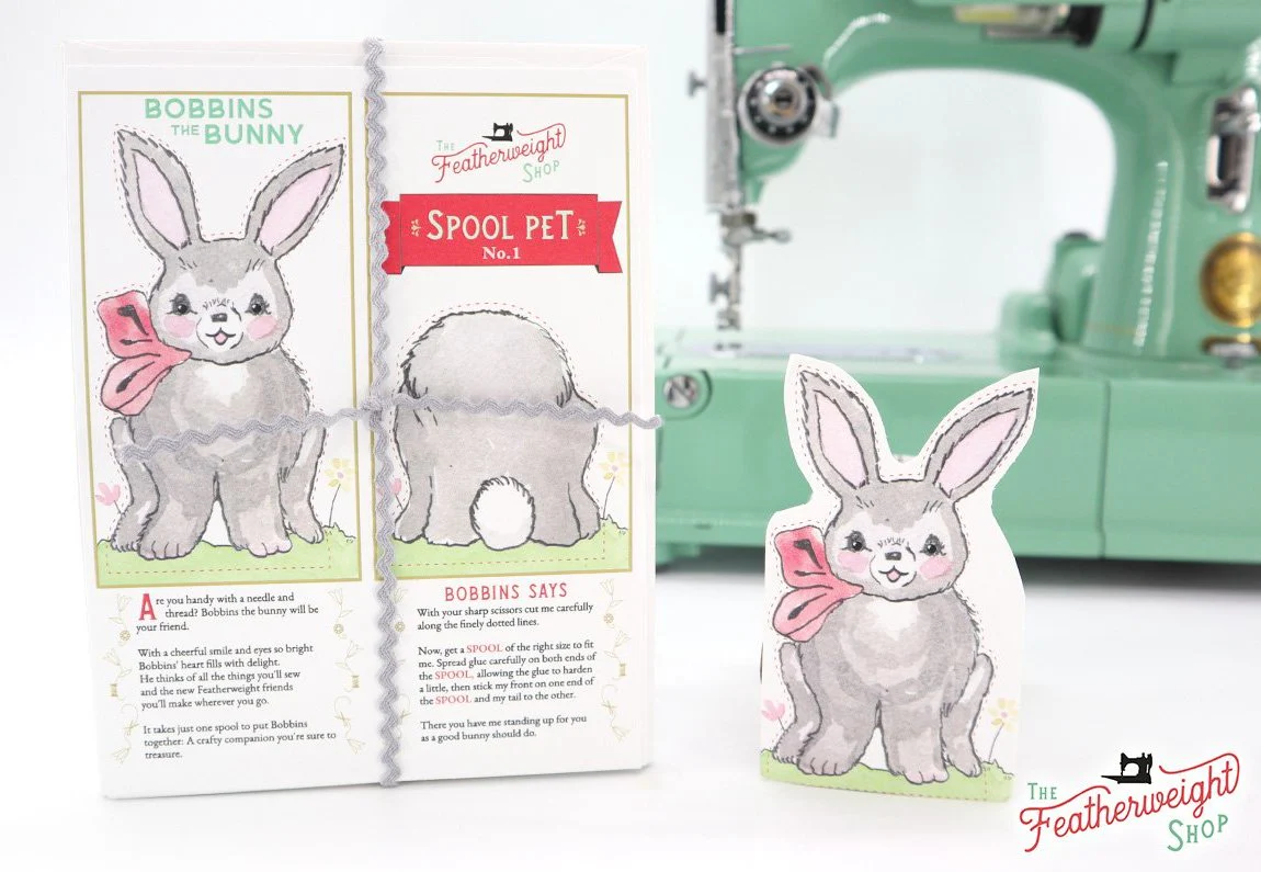 Postcard Spool Pet, Bobbins the Bunny (Bundle of 5) - Image 2