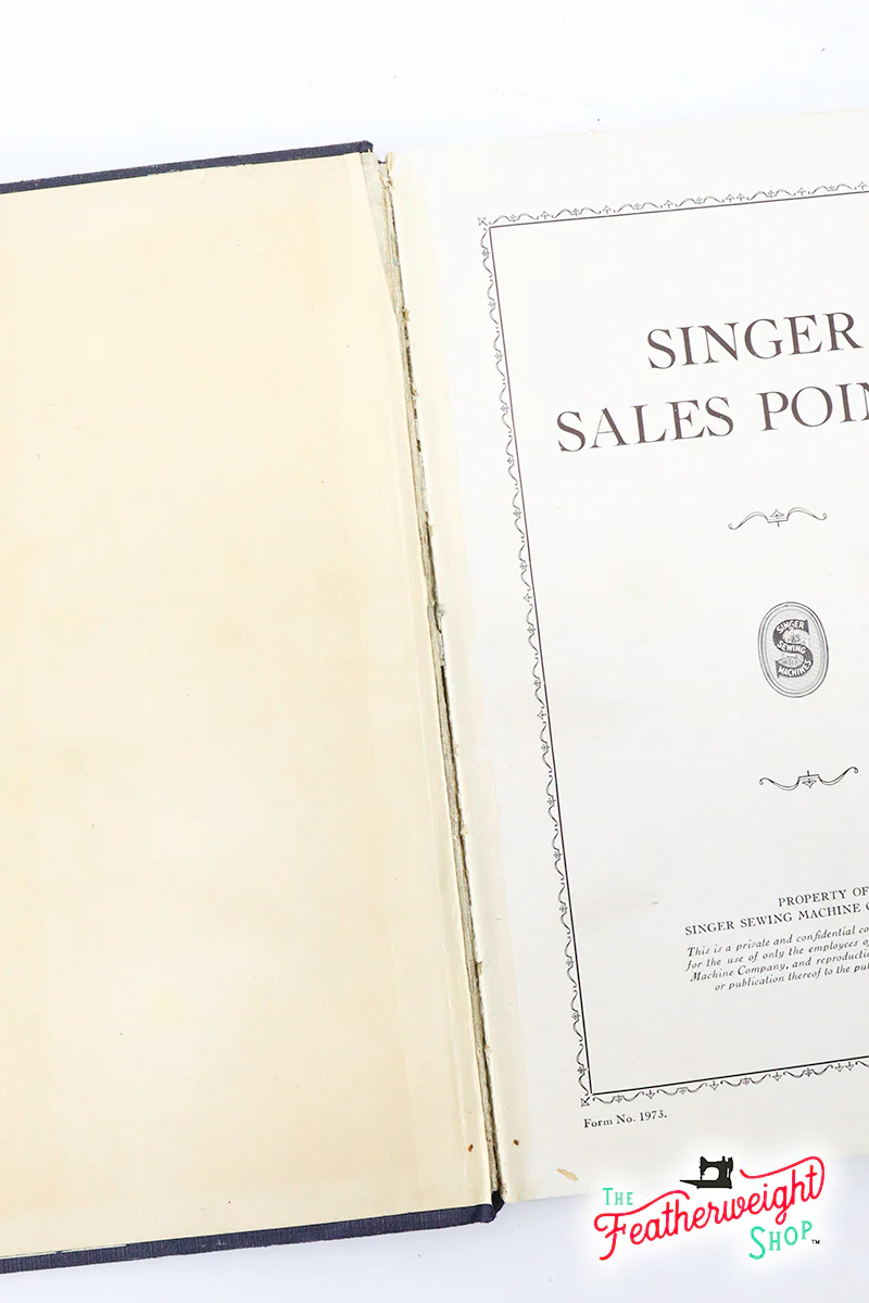 Book, Singer Sales Points, (Vintage Original) - RARE - Image 4