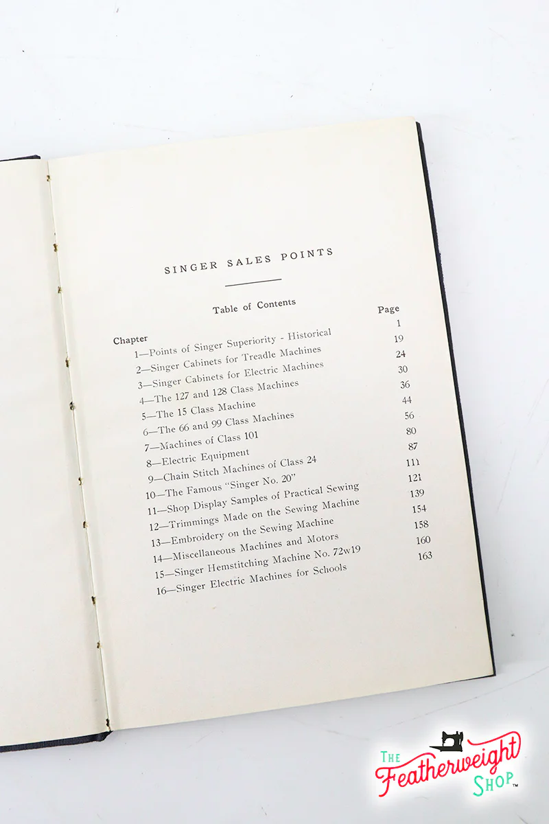 Book, Singer Sales Points, (Vintage Original) - RARE - Image 5