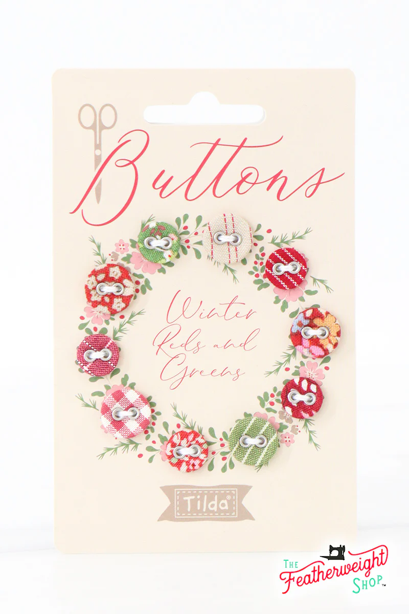Buttons, Creating Memories WINTER Christmas by Tilda - 10 count