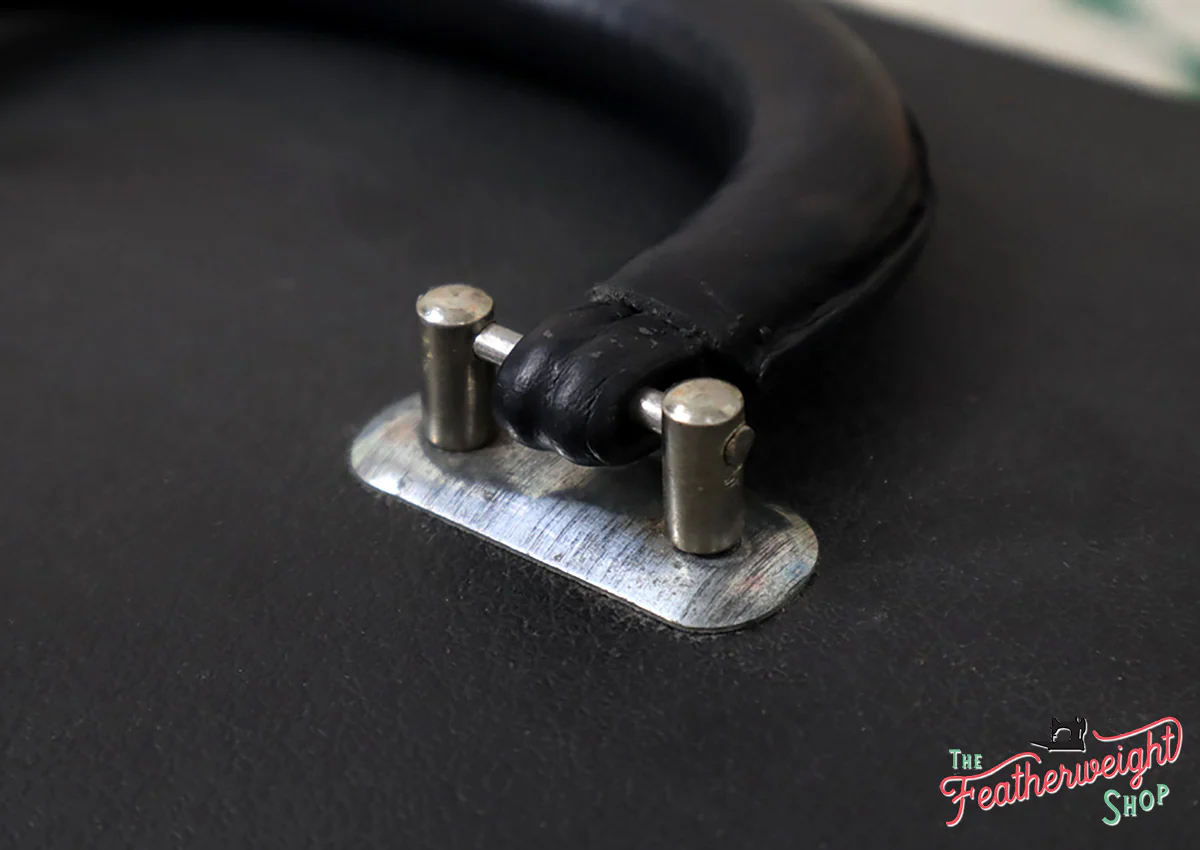 Case Handle, Black Leather with Pins - Image 3
