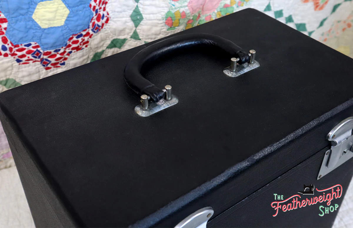 Case Handle, Black Leather with Pins - Image 4