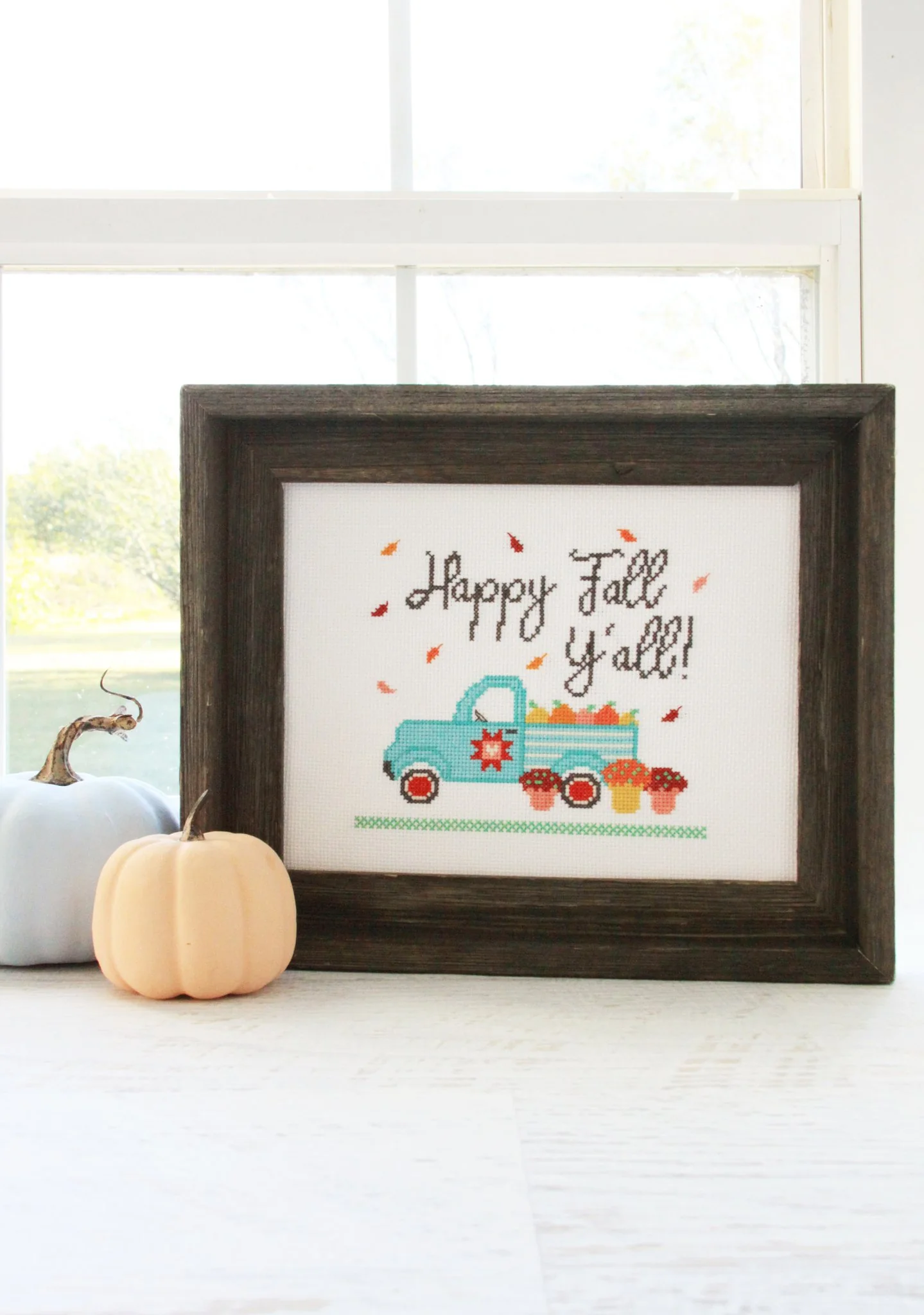 Counted Cross Stitch PAPER PATTERN, Happy Fall Y'all by Flamingo Toes - Image 3
