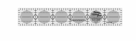 Cutting Ruler, CREATIVE GRIDS 1" x 6" (with self-grips)