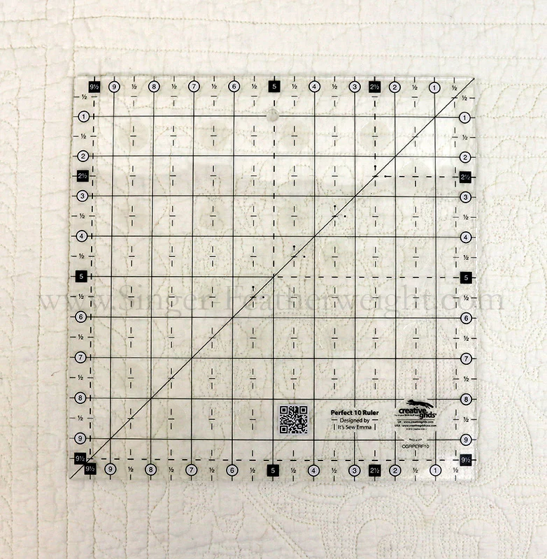 Cutting Ruler, CREATIVE GRIDS Perfect 10 Ruler (with self-grips)
