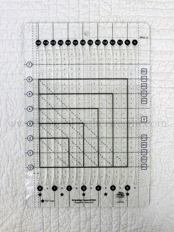 Cutting Ruler, CREATIVE GRIDS STRIPOLOGY SQUARED MINI (with self-grips)