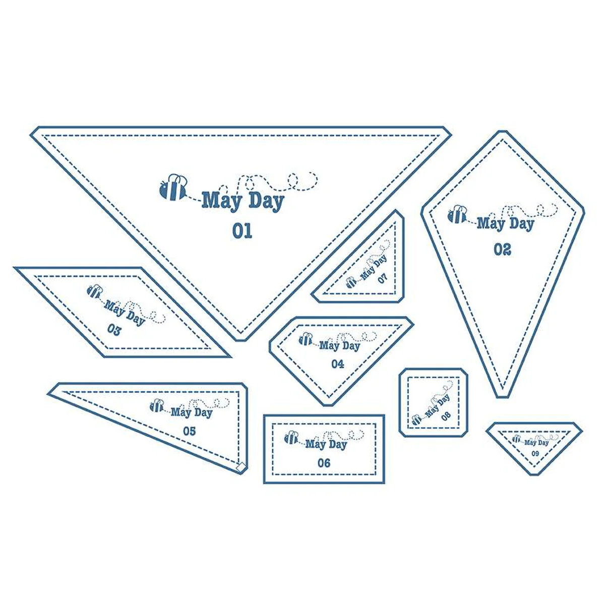 Cutting Ruler TEMPLATE SET, May Day Spring Bouquets by Lori Holt - Image 3