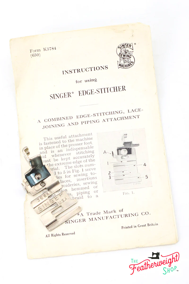 Edge Stitcher, Singer (Vintage Original) - Image 2