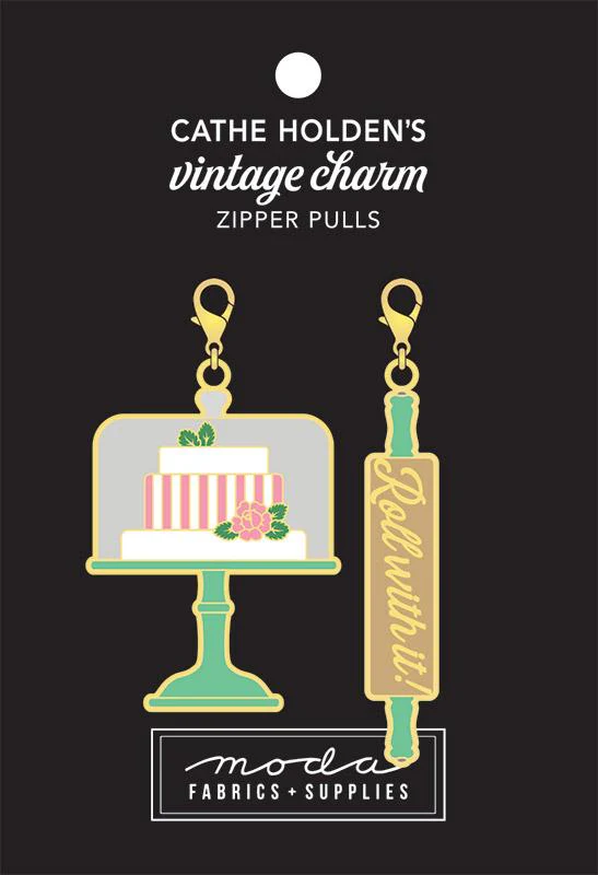 Enamel Charm Zipper Pull - ROLLING PIN & CAKE STAND by Cathe Holden - Image 4