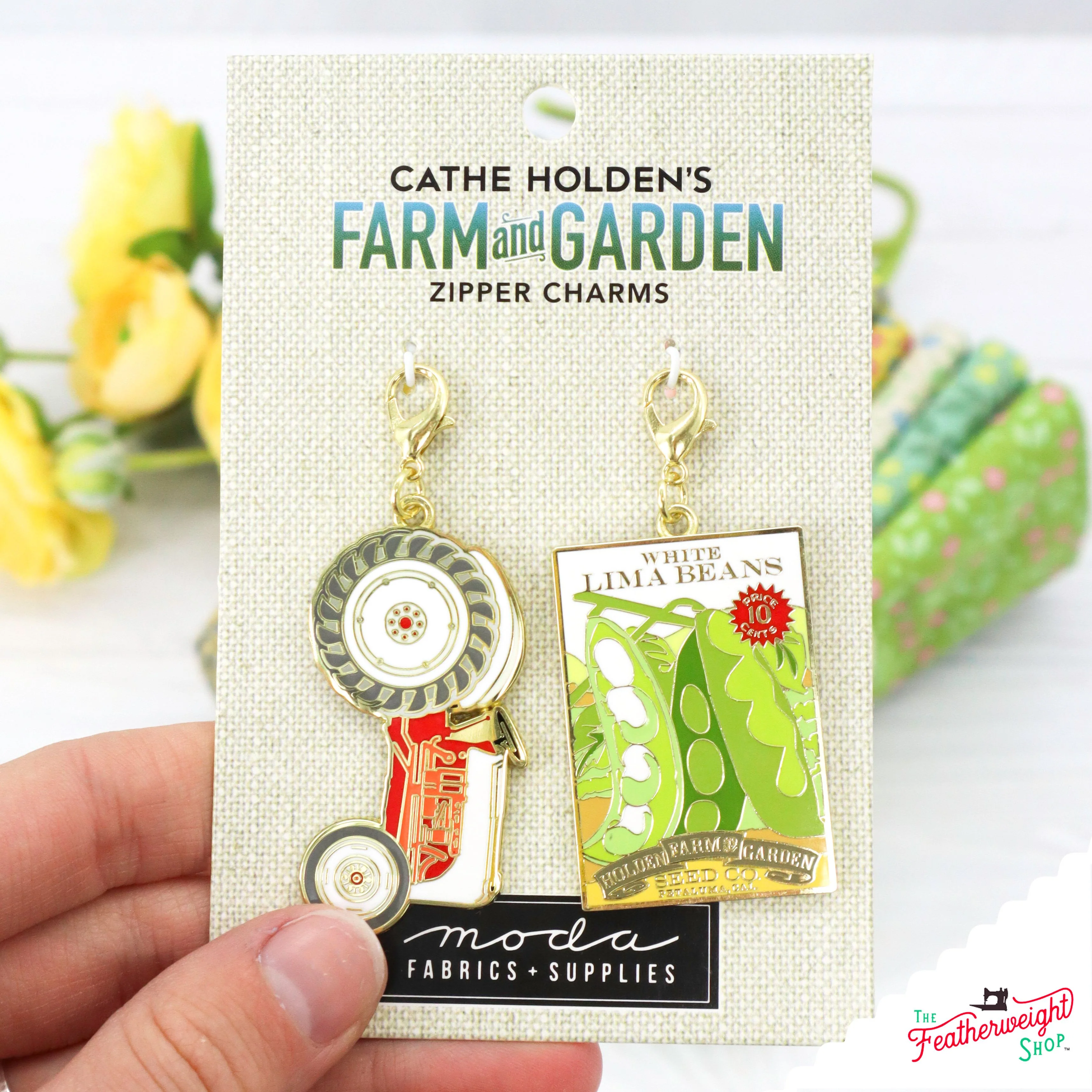 Enamel Charm Zipper Pull - TRACTOR & SEED by Cathe Holden - Image 2