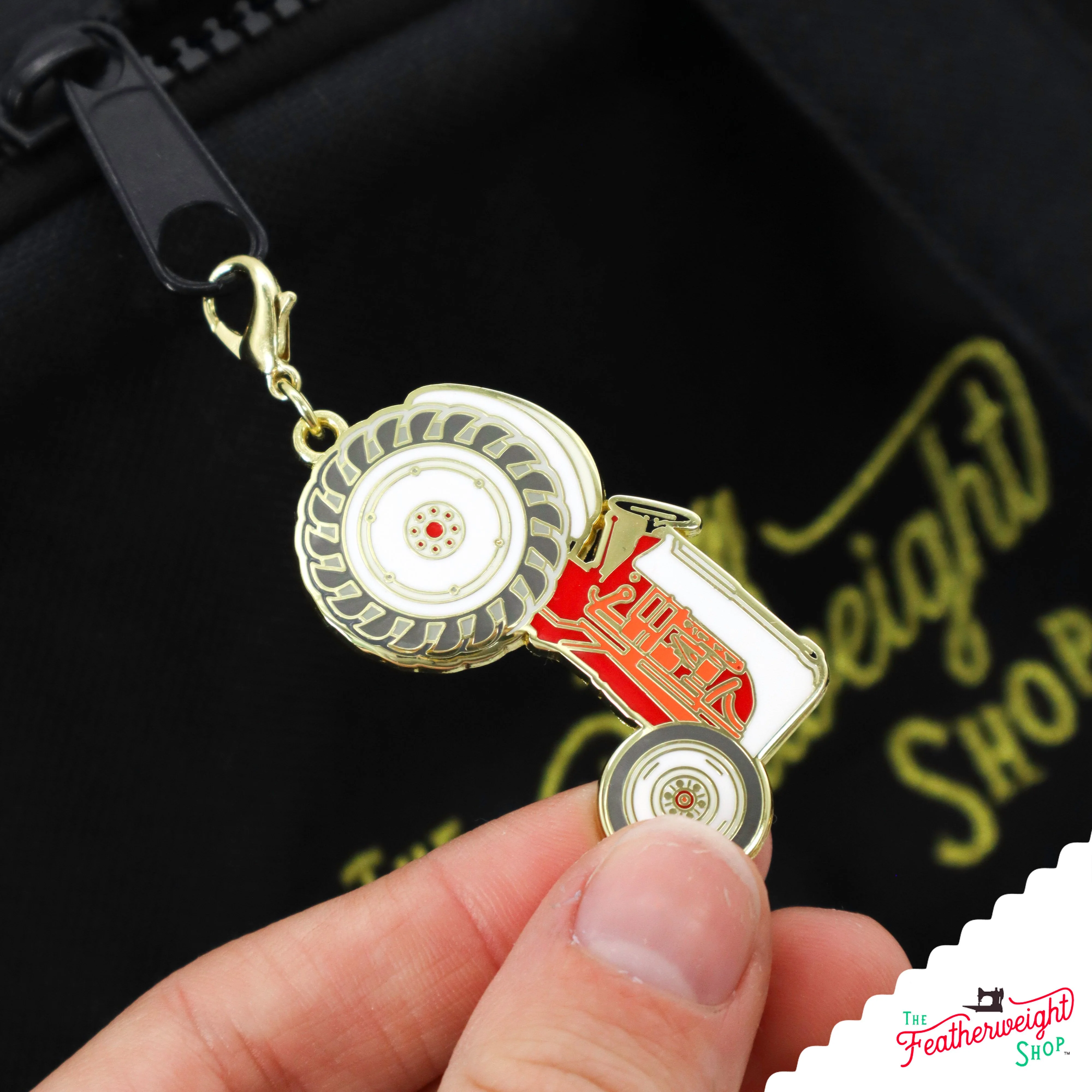 Enamel Charm Zipper Pull - TRACTOR & SEED by Cathe Holden - Image 4