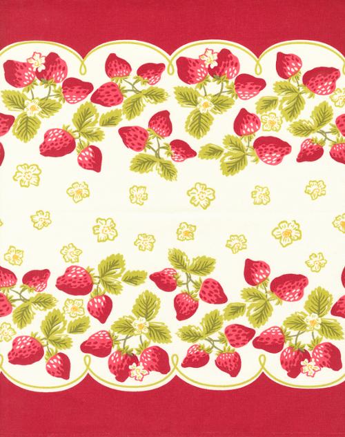 Fabric, 16-Inch Toweling by MODA - Berrylicious Strawberries (by the yard)