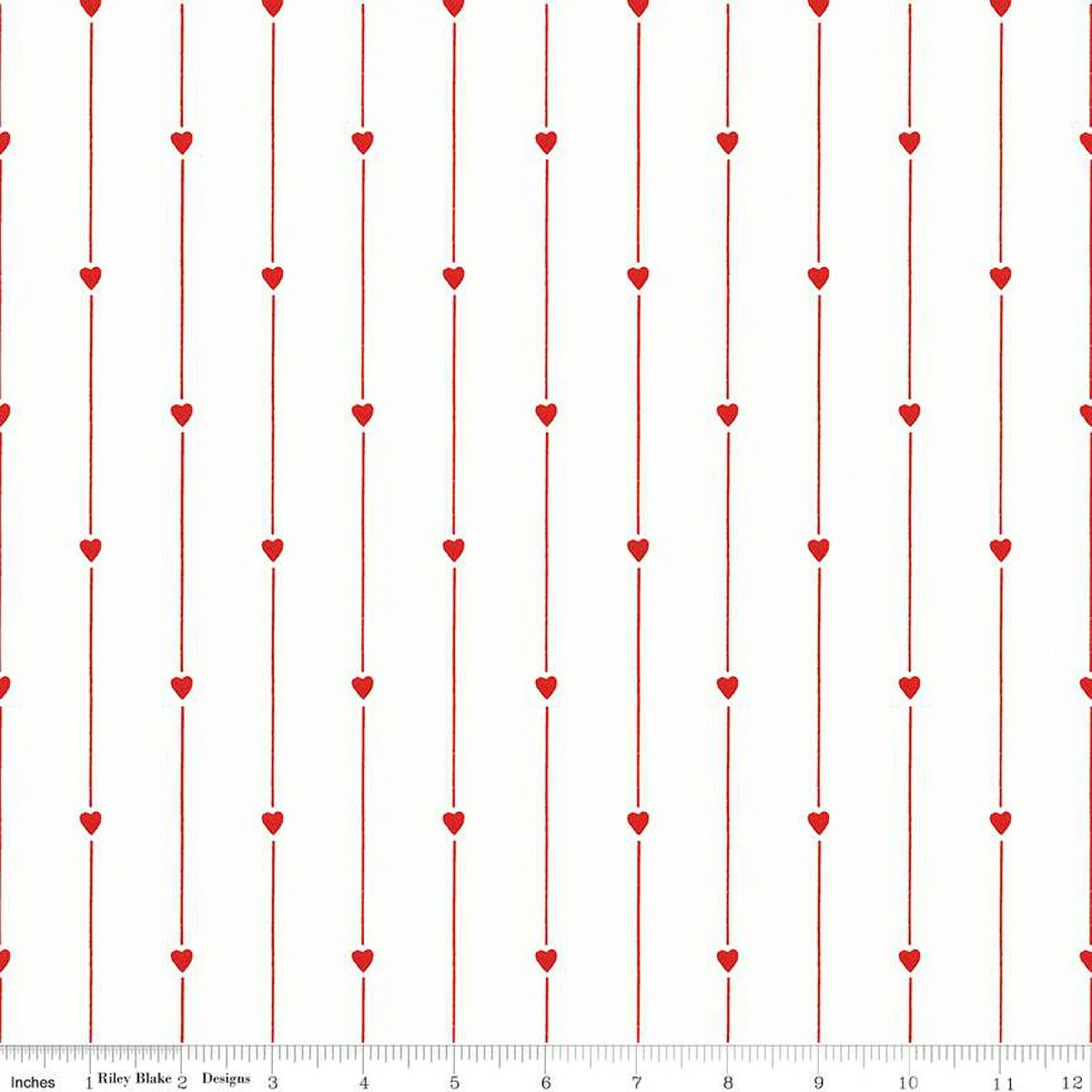 Fabric, All My Heart String by J. Wecker Frisch - RED (by the yard)