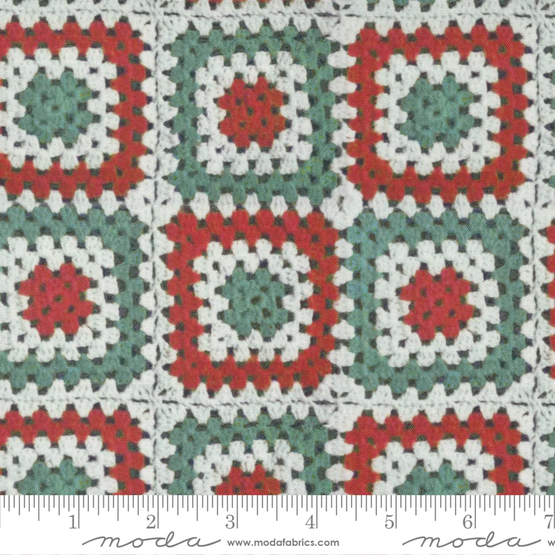 Fabric, Christmas Faire CROCHET AQUA by Cathe Holden (by the yard)