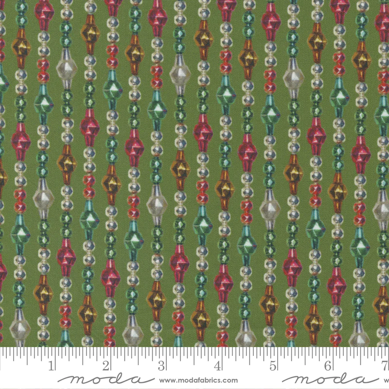 Fabric, Christmas Faire GARLAND EVERGREEN by Cathe Holden (by the yard)