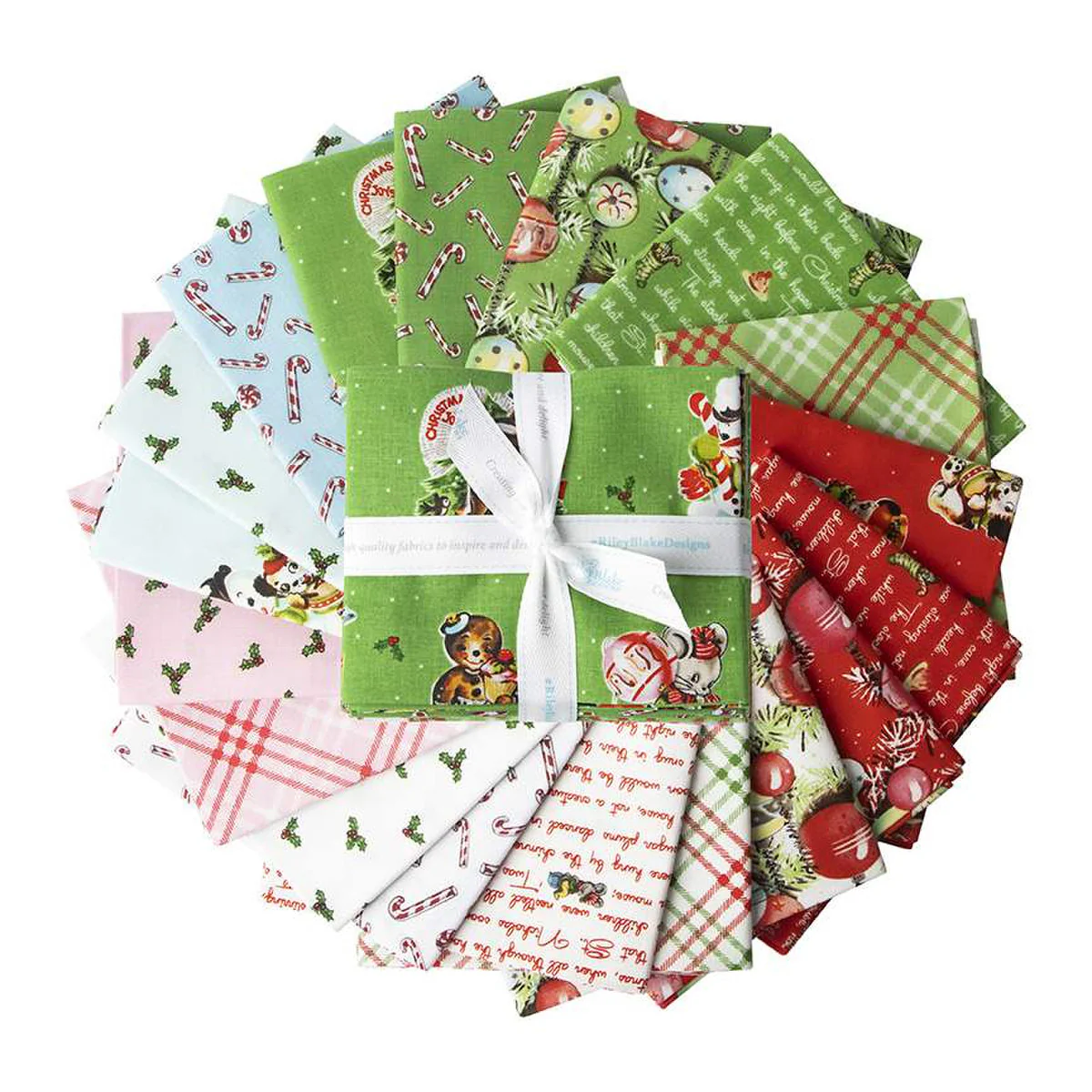 Fabric, Christmas Joys - FAT QUARTER BUNDLE - Image 2