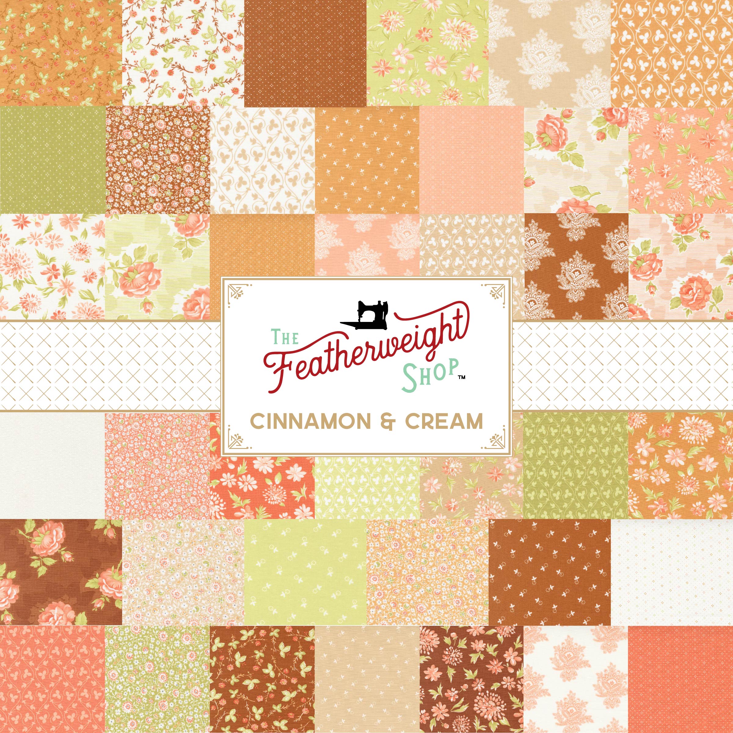 Fabric, Cinnamon & Cream by Fig Tree & Co. - JELLY ROLL - Image 2