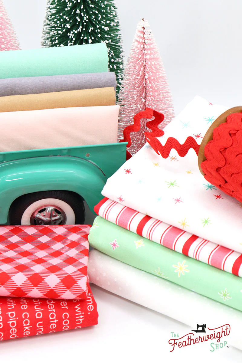 Fabric, Cozy Vintage Christmas BLOCK ACCENT Bundle by Lori Holt - Image 3