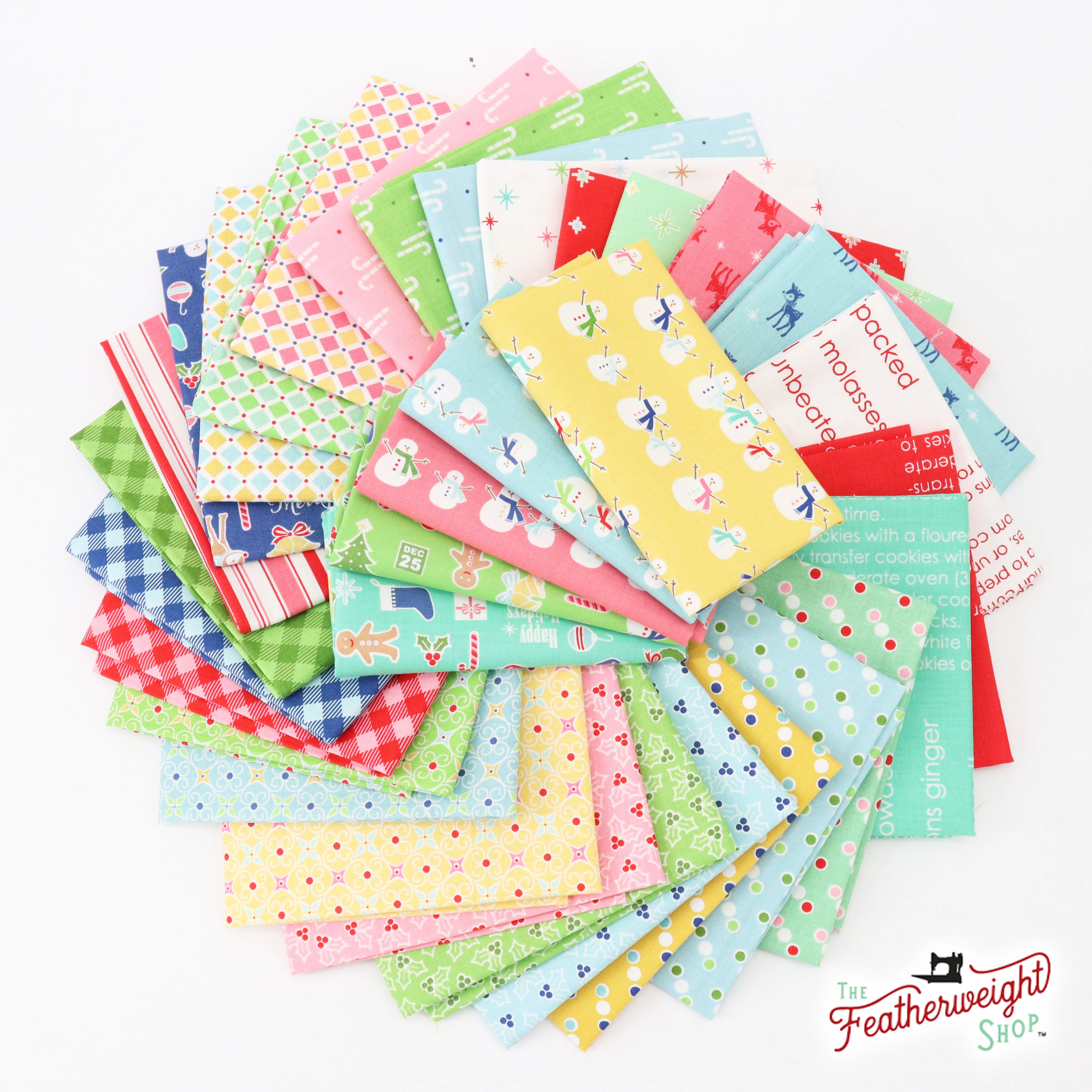 Fabric, Cozy Vintage Christmas FAT QUARTER Bundle + PANELS by Lori Holt - Image 10