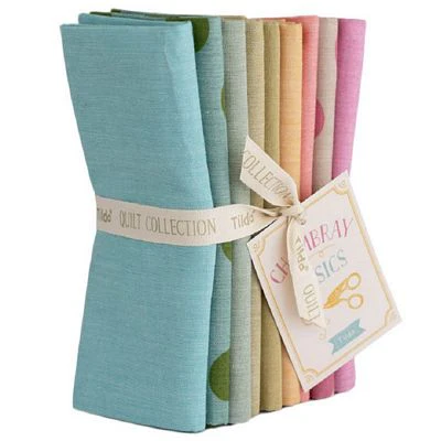 Fabric, Creating Memories Seasonal CHAMBRAY SPRING PASTELS by Tilda - FAT QUARTER BUNDLE