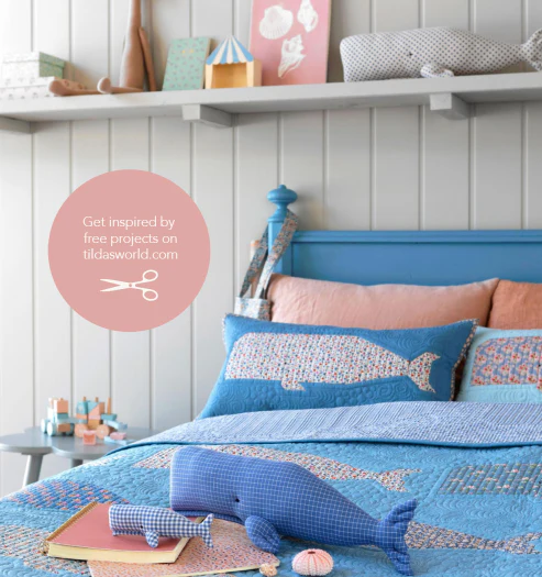 Fabric, Creating Memories SUMMER & OCEAN BLUES by Tilda - Fat EIGHTH Bundle - Image 17