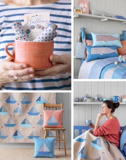 Fabric, Creating Memories SUMMER & OCEAN BLUES by Tilda - Fat EIGHTH Bundle - Image 19