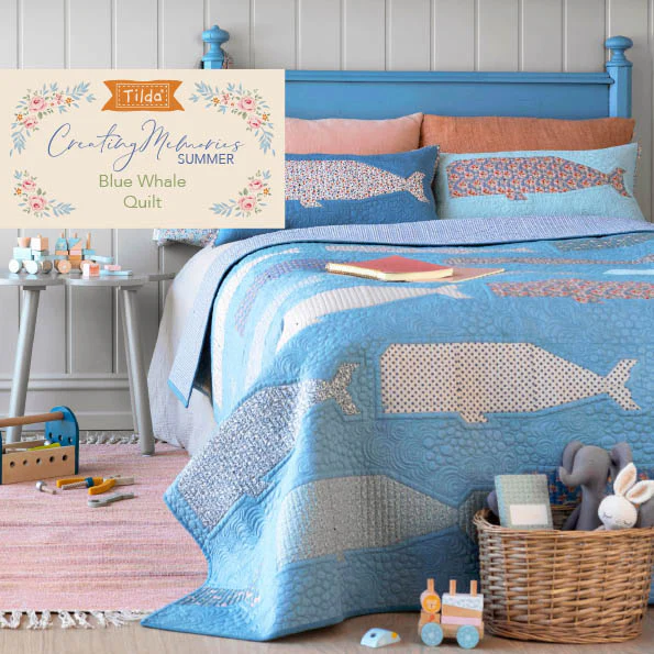 Fabric, Creating Memories SUMMER & OCEAN BLUES by Tilda - Fat EIGHTH Bundle - Image 6