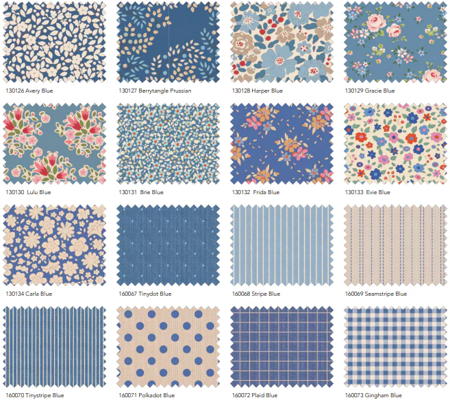 Fabric, Creating Memories SUMMER & OCEAN BLUES by Tilda - Fat EIGHTH Bundle - Image 4