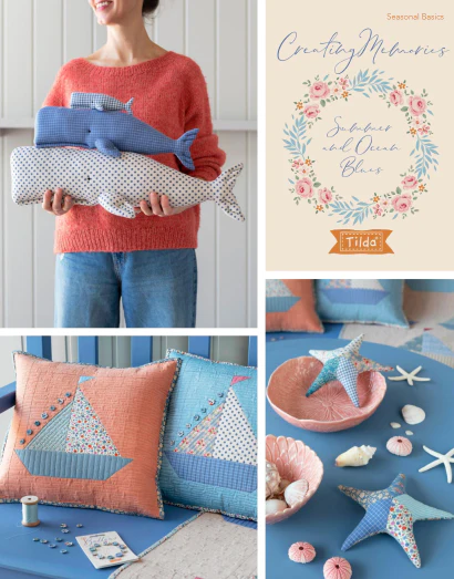 Fabric, Creating Memories SUMMER & OCEAN BLUES by Tilda - Fat EIGHTH Bundle - Image 12
