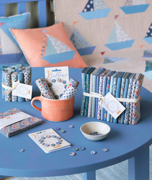 Fabric, Creating Memories SUMMER & OCEAN BLUES by Tilda - Fat EIGHTH Bundle - Image 16