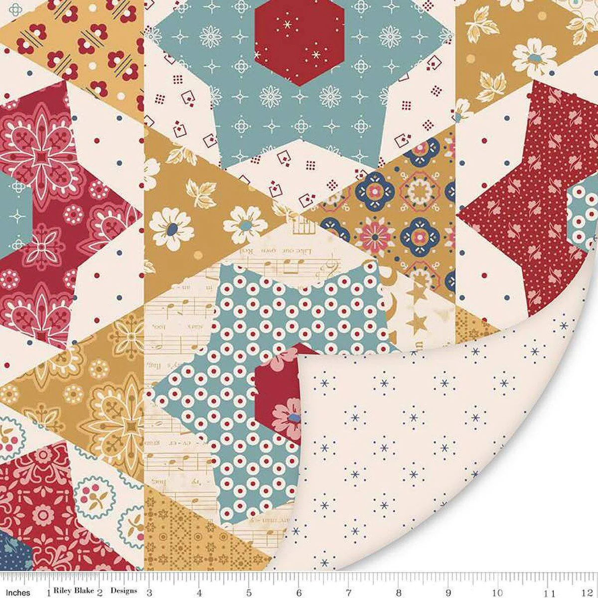 Fabric, Double Lush Velvet Americana Stars by Lori Holt (Backing Cut - FIVE YARDS) - Image 7