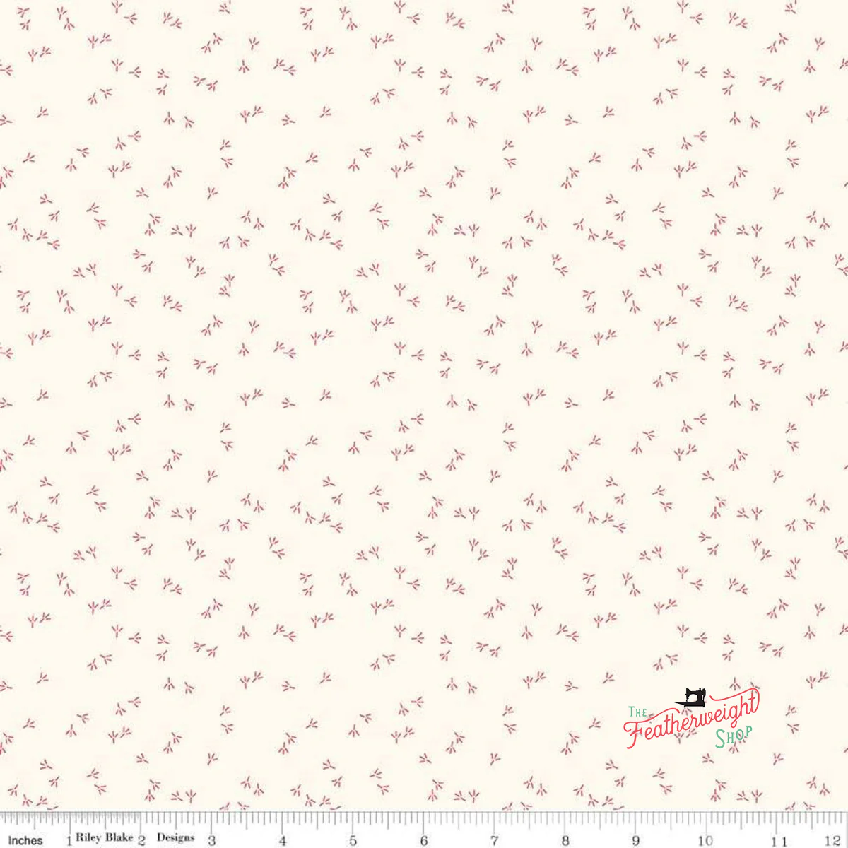Fabric, Farm Girl Vintage by Lori Holt CHICKEN TRACKS CLOUD (by the yard)