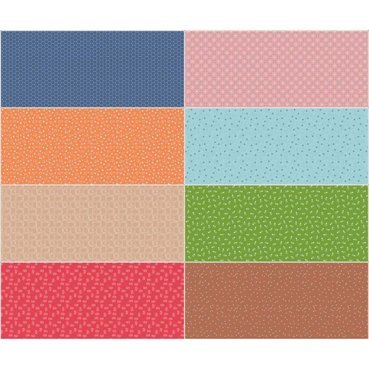 Fabric, Farm Girl Vintage by Lori Holt FAT EIGHTH PANEL ONE (by the panel)