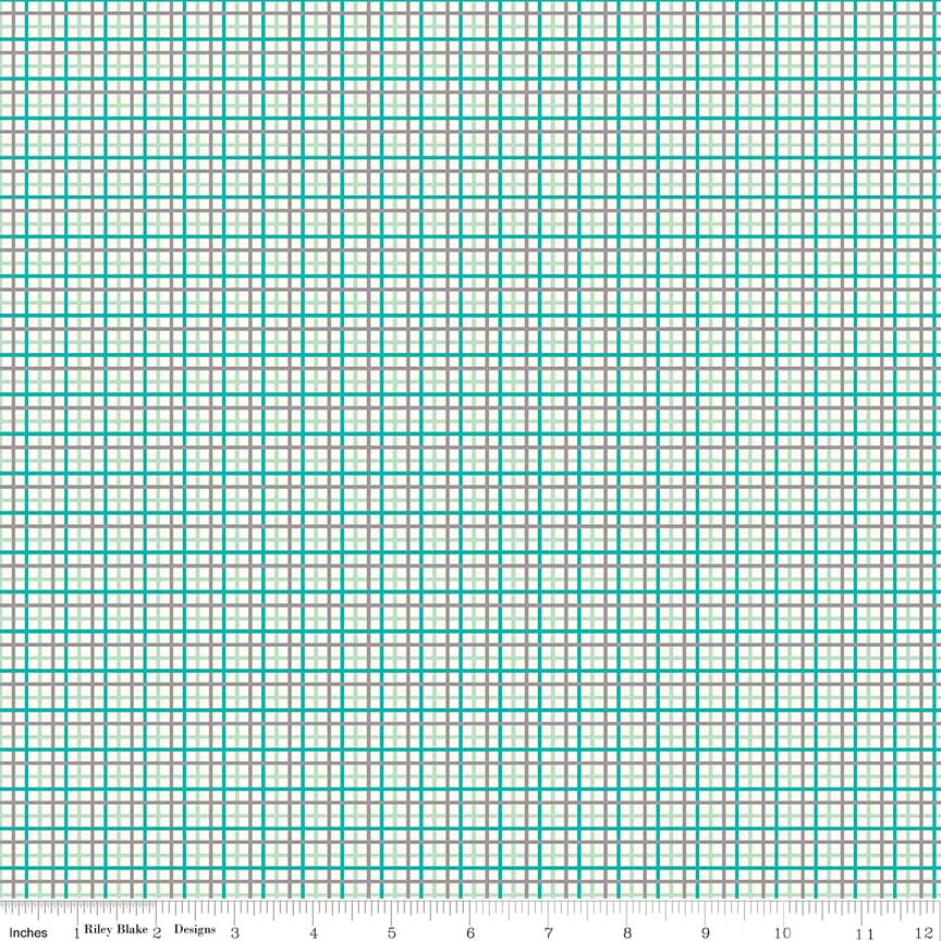 Fabric, Farm Girl Vintage by Lori Holt PLAID VIVID (by the yard)