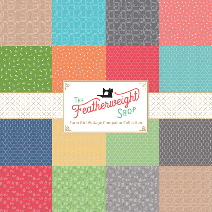 Fabric, Farm Girl Vintage Companion Prints by Lori Holt - CANNING JARS STEEL (by the yard) - Image 2