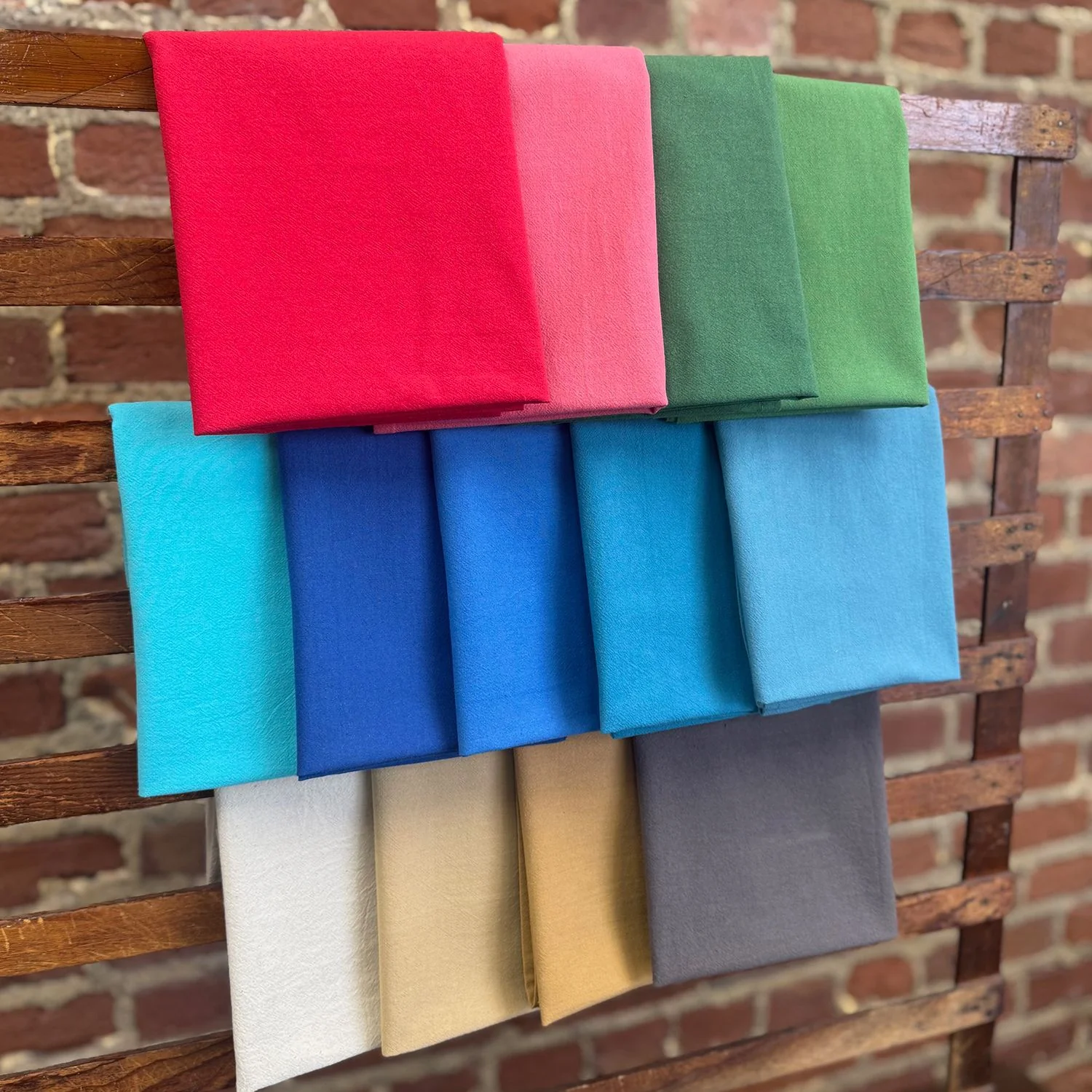 Fabric, Flour Sack Towel by Amy Barickman Creative - Tomato Red - Image 2
