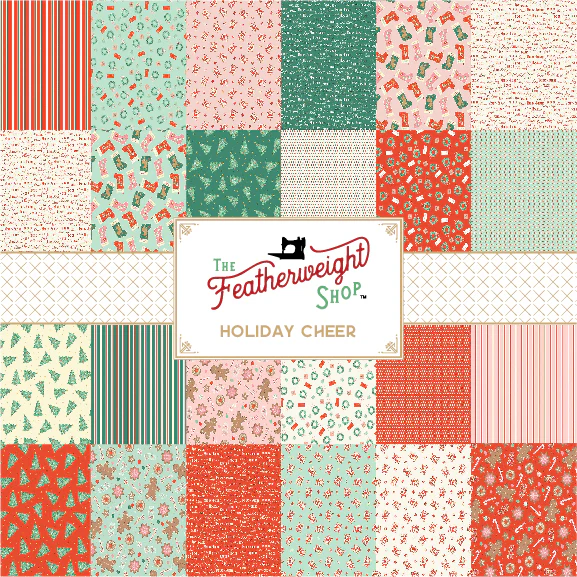 Fabric, Holiday Cheer by My Mind's Eye- FAT QUARTER BUNDLE - Image 2